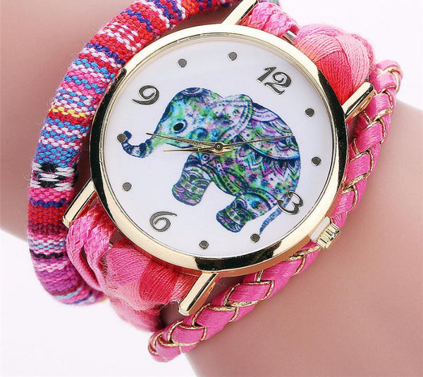 Braided Elephant Fashion Watch