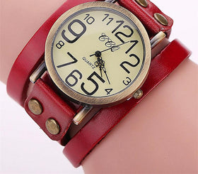Vintage Cow leather Bracelet Watch