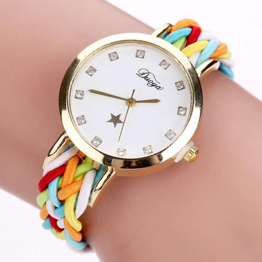 Braided Leather Wrist Watch