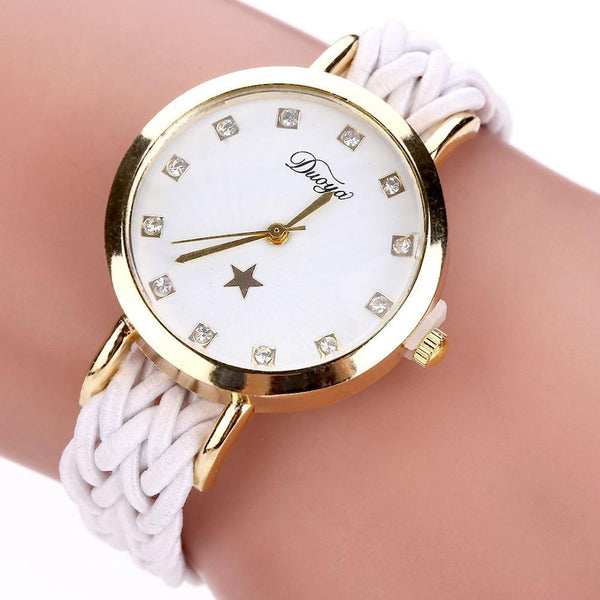 Braided Leather Wrist Watch