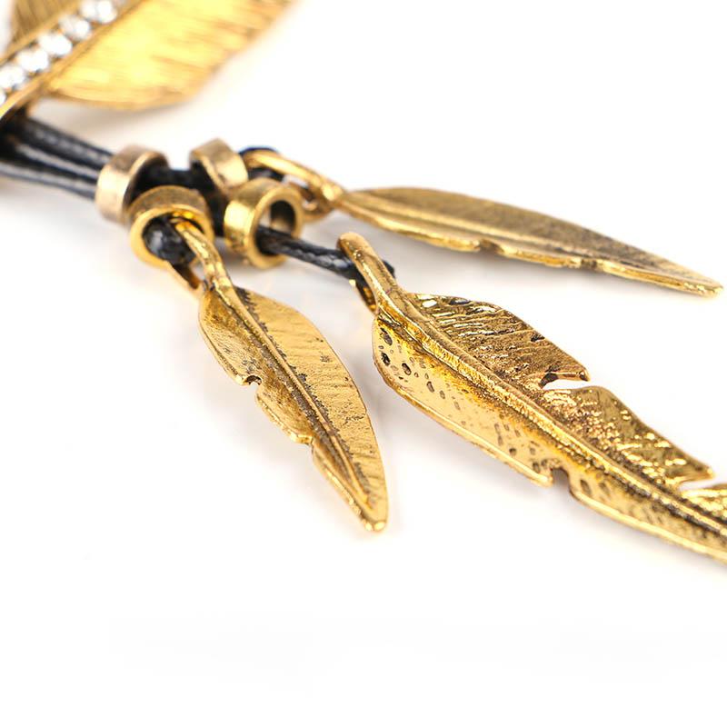 Alloy Feather Statement Necklaces