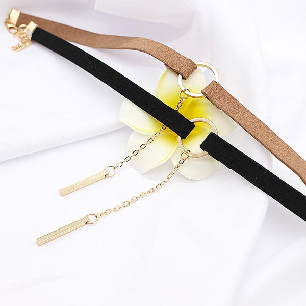Small Circle Velvet Chokers Necklace