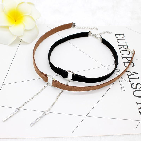 Small Circle Velvet Chokers Necklace
