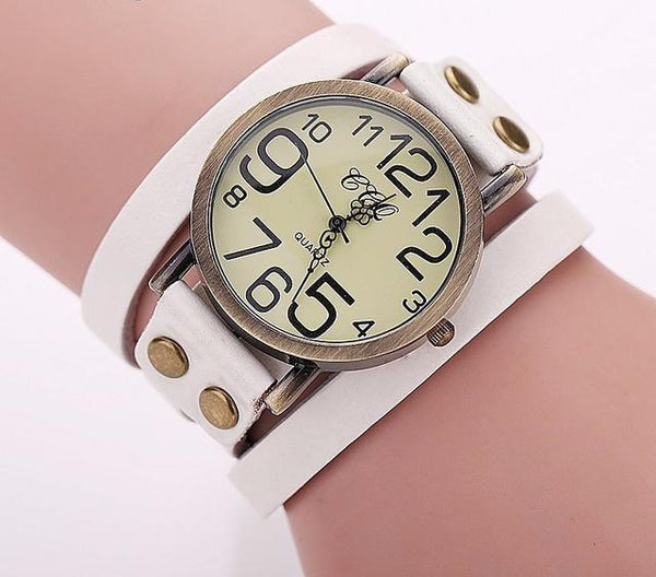 Vintage Cow leather Bracelet Watch