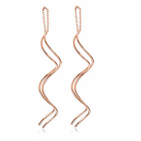 Iutopian Twisted Bar  Dangle Earrings