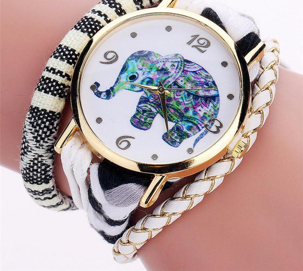 Braided Elephant Fashion Watch