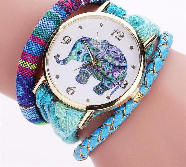 Braided Elephant Fashion Watch